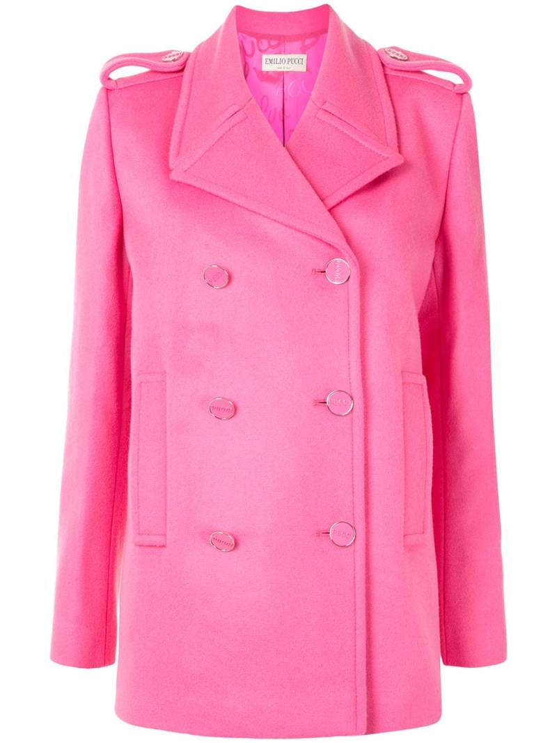 PUCCI short double-breasted coat - Pink von PUCCI