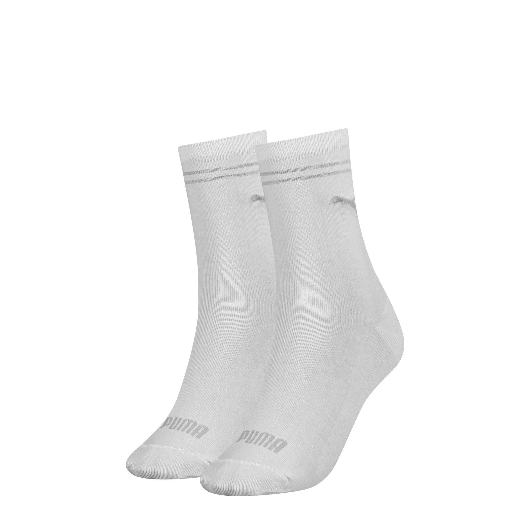 Duopack, Wadenlange Socken Damen Weiss 35-38 von PUMA