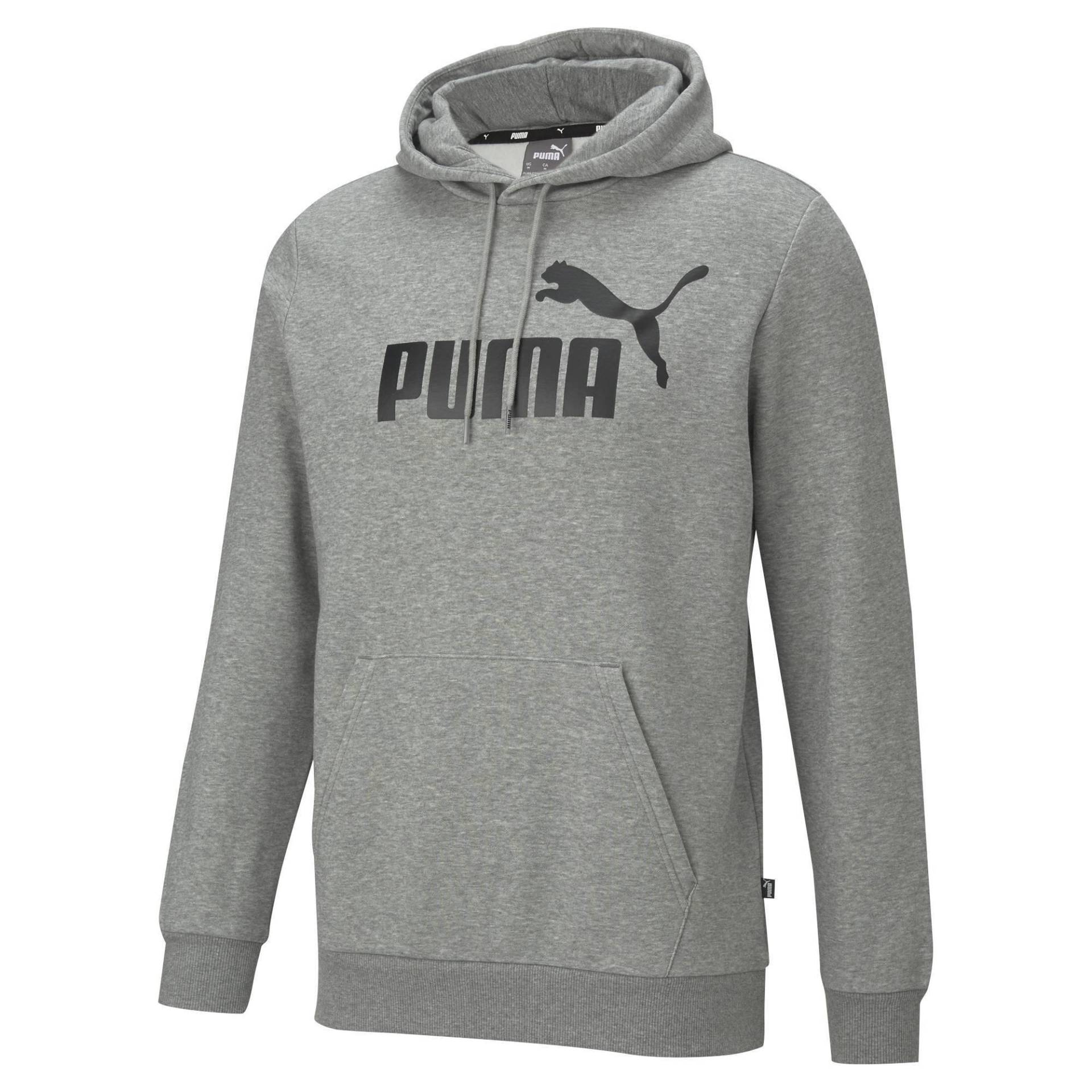Sweatshirt Bequem Sitzend-ess Big Logo Hoodie Fl Herren Grau XL von PUMA