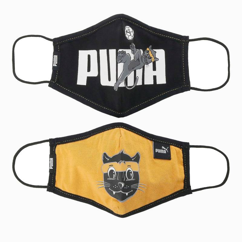 PUMA Animals Jugend Gesichtsmasken (2er-Set) Für Kinder | Schwarz | Größe: Kids von PUMA