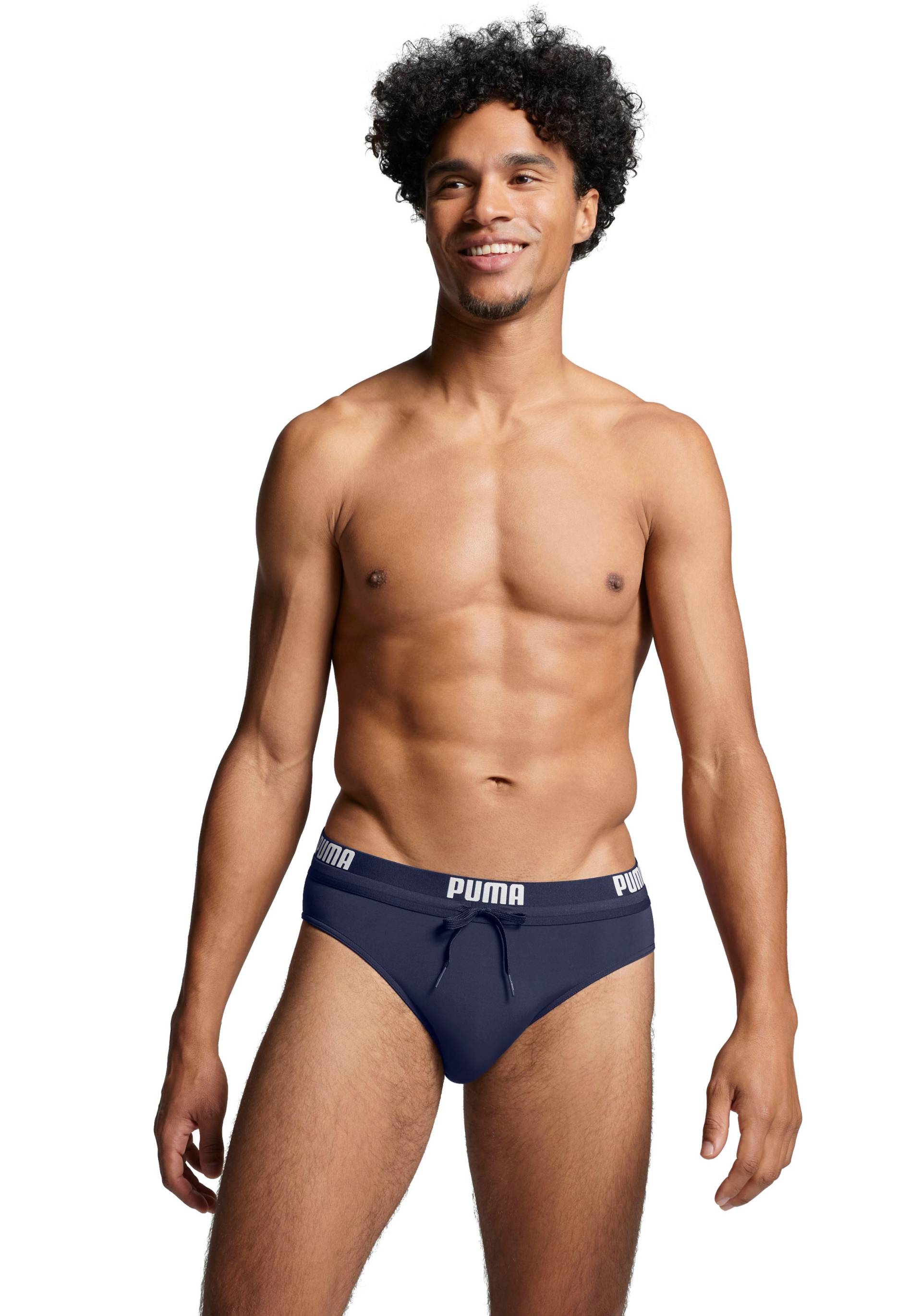 PUMA Badeslip »PUMA SWIM MEN LOGO SWIM BRIEF«, mit elastischem Logobund von PUMA