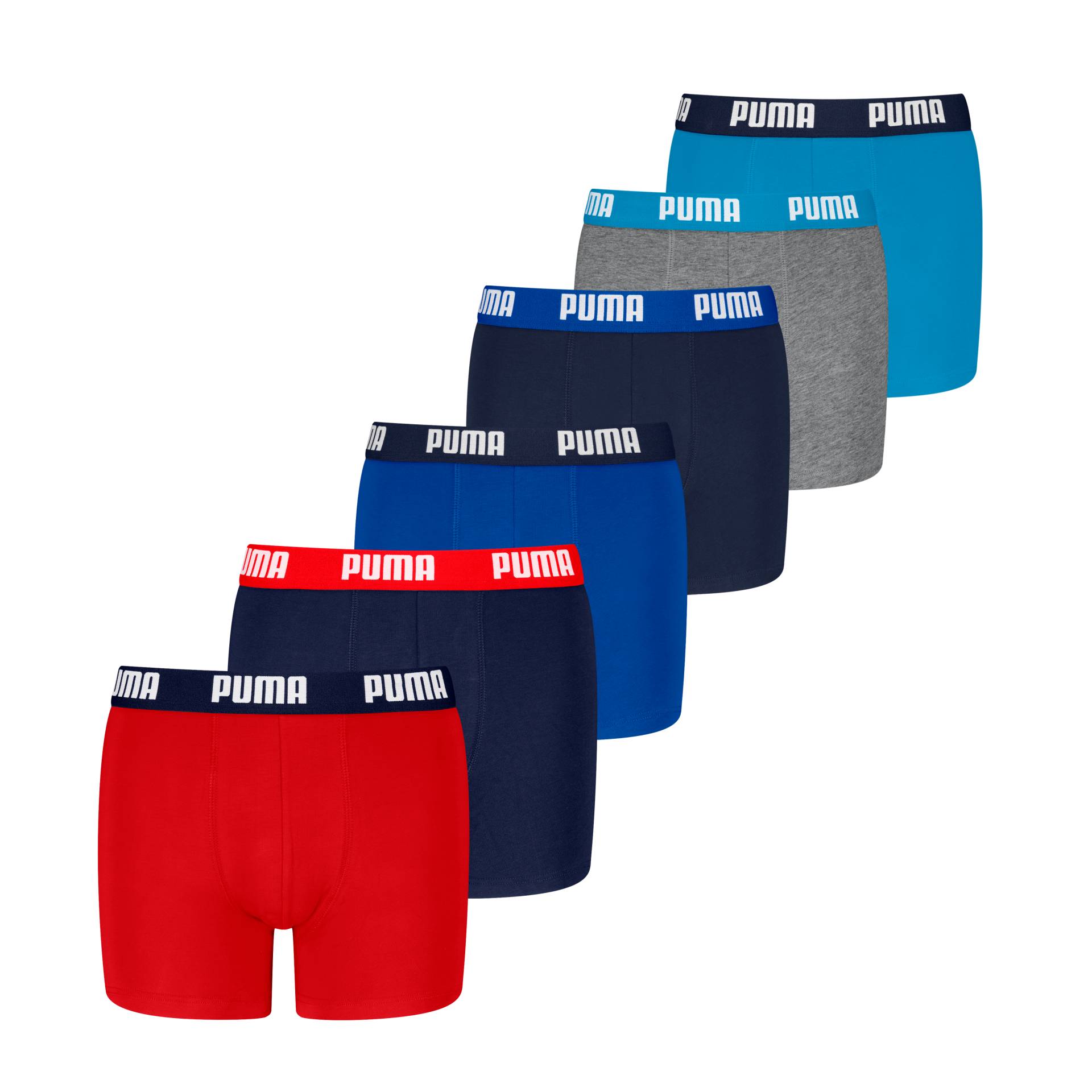PUMA Boxershorts »PUMA BOYS EVERYDAY BASIC BOXERS 6P ECOM«, (6er Pack) von PUMA