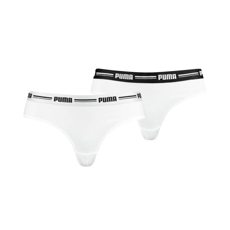 PUMA Brasilslip »PUMA WOMEN BRAZILIAN 2P PACK«, (2er Pack), Breiter elastischer Logobund von PUMA