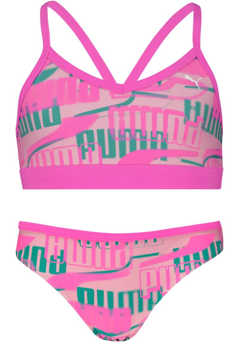 PUMA Bustier-Bikini, (Set), Mädchen-Bikini mit allover Logoprint von PUMA
