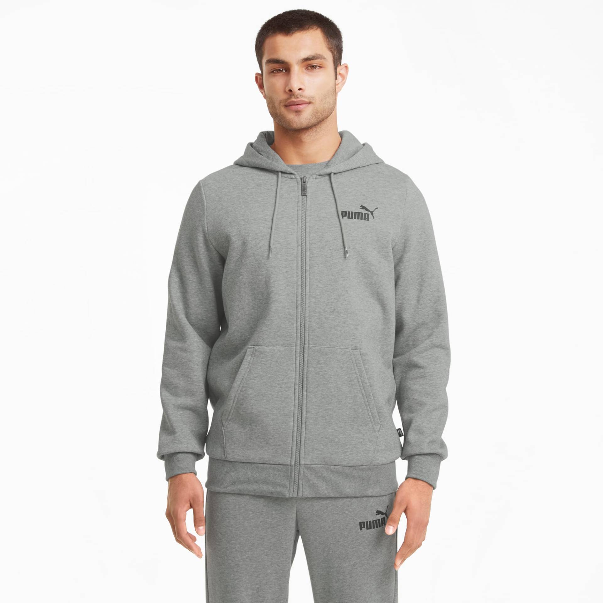 PUMA Essentials Logo Herren Kapuzenjacke | Mit Heide | Grau | Größe: M PUMA Essentials Logo Herren Kapuzenjacke | Mit Heide | Grau | Größe: M von PUMA