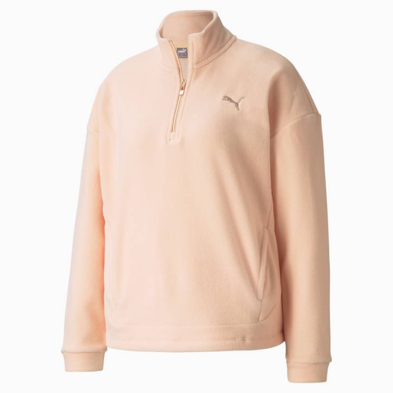 PUMA Evostripe Damen Sweatshirt mit hohem Rundhalsausschnitt | Mit Aucun | Rosa | Größe: L von PUMA