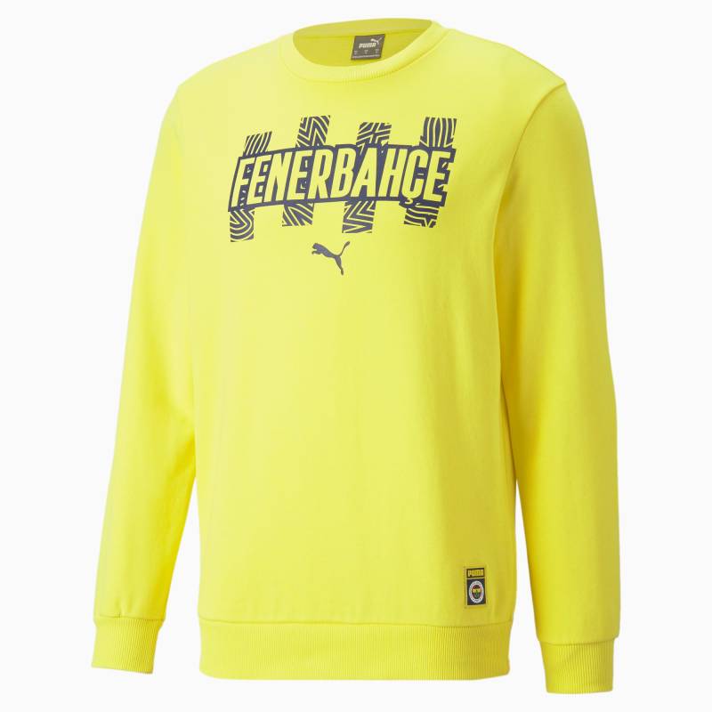PUMA Fenerbahçe S.K Herren ftblCore Sweatshirt mit Rundhalsausschnitt | Mit Aucun | Gelb/Blau | Größe: 3XL von PUMA