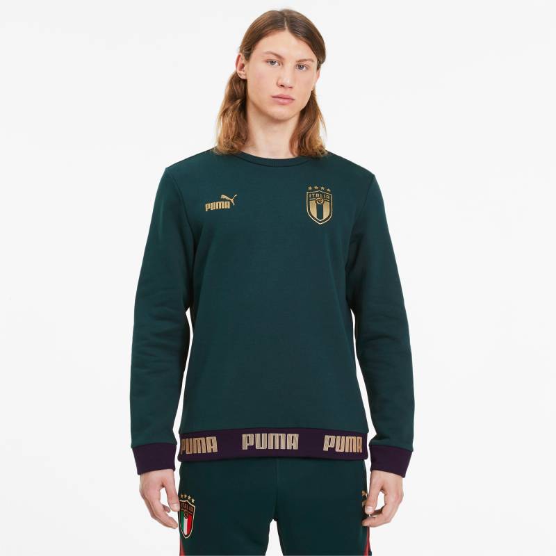 PUMA Italia Football Culture Herren Sweatshirt | Mit Aucun | Grün/Gold | Größe: 3XL von PUMA