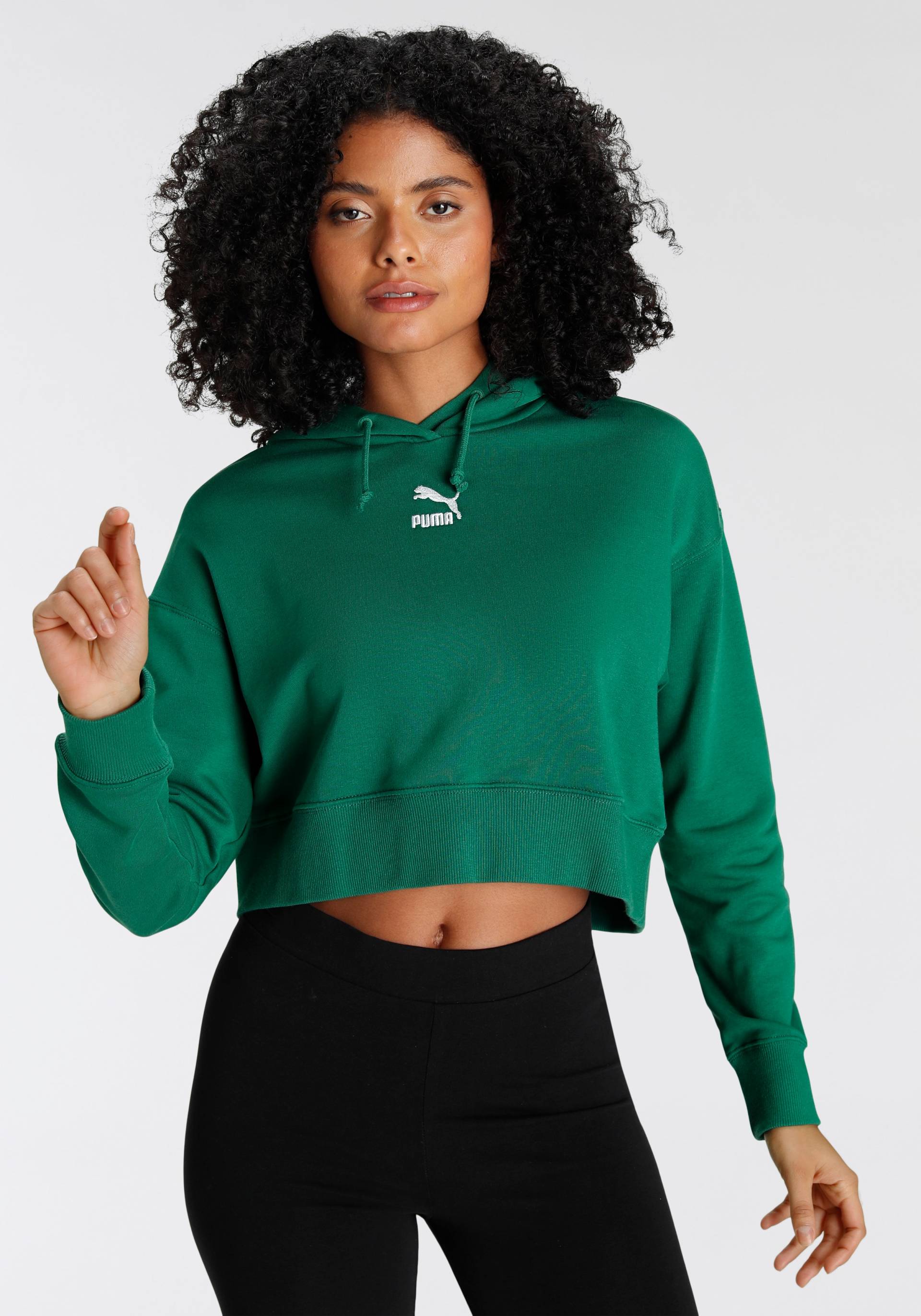 PUMA Kapuzensweatshirt »CLASSICS CROPPED HOODIE TR« von PUMA