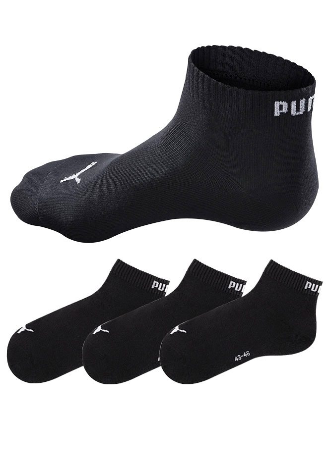 PUMA Kurzsocken, (3 Paar), Atmungsaktiv, Rippenbündchen, weiche Baumwollmischung von PUMA