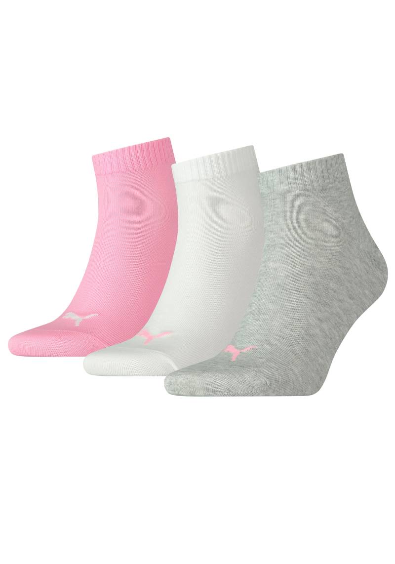 PUMA Kurzsocken, (3 Paar), Atmungsaktiv, Rippenbündchen, weiche Baumwollmischung von PUMA