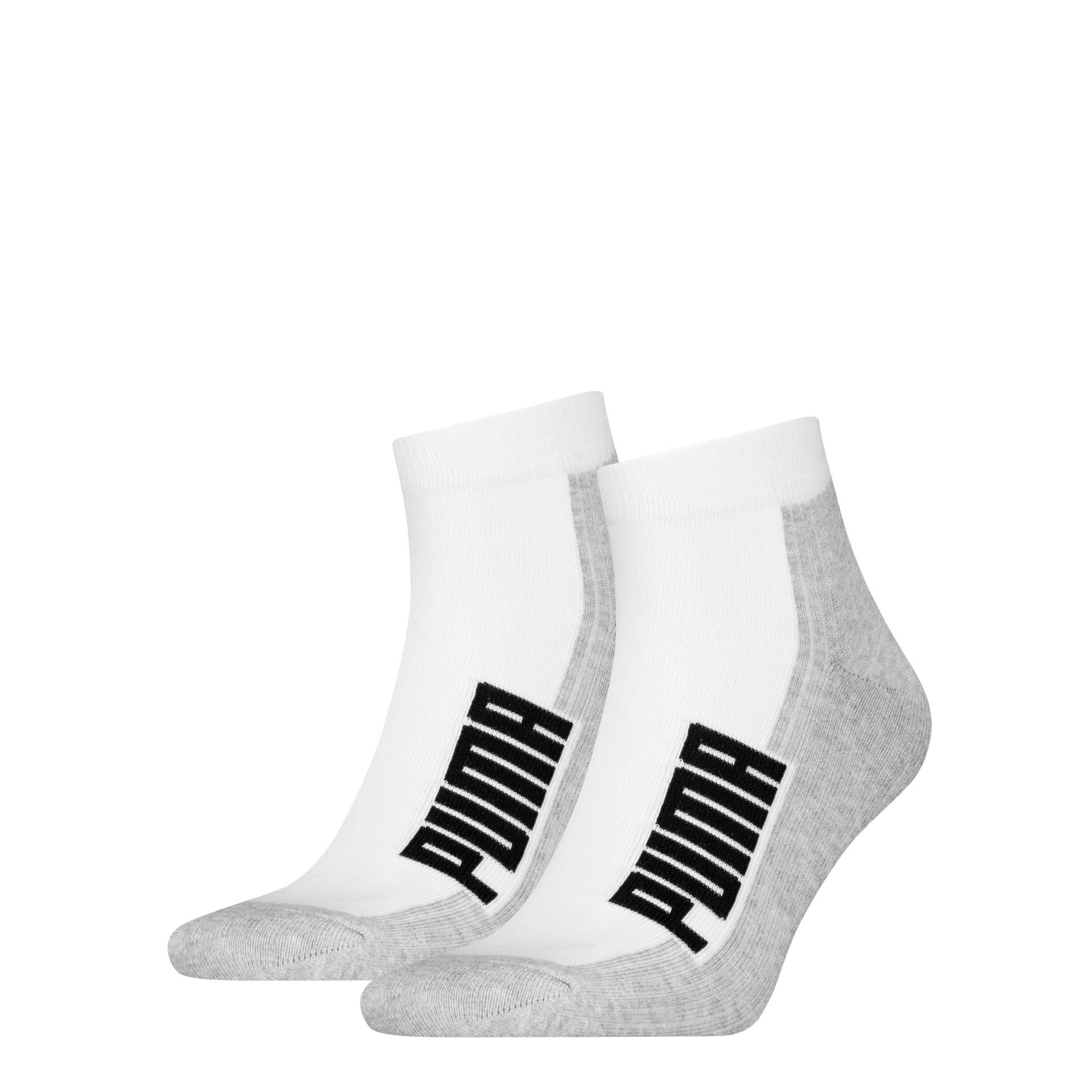 PUMA Kurzsocken »PUMA UNISEX BWT CUSHIONED QUARTER 2P«, (2 Paar), Zweifarbig, Rippenbündchen von PUMA