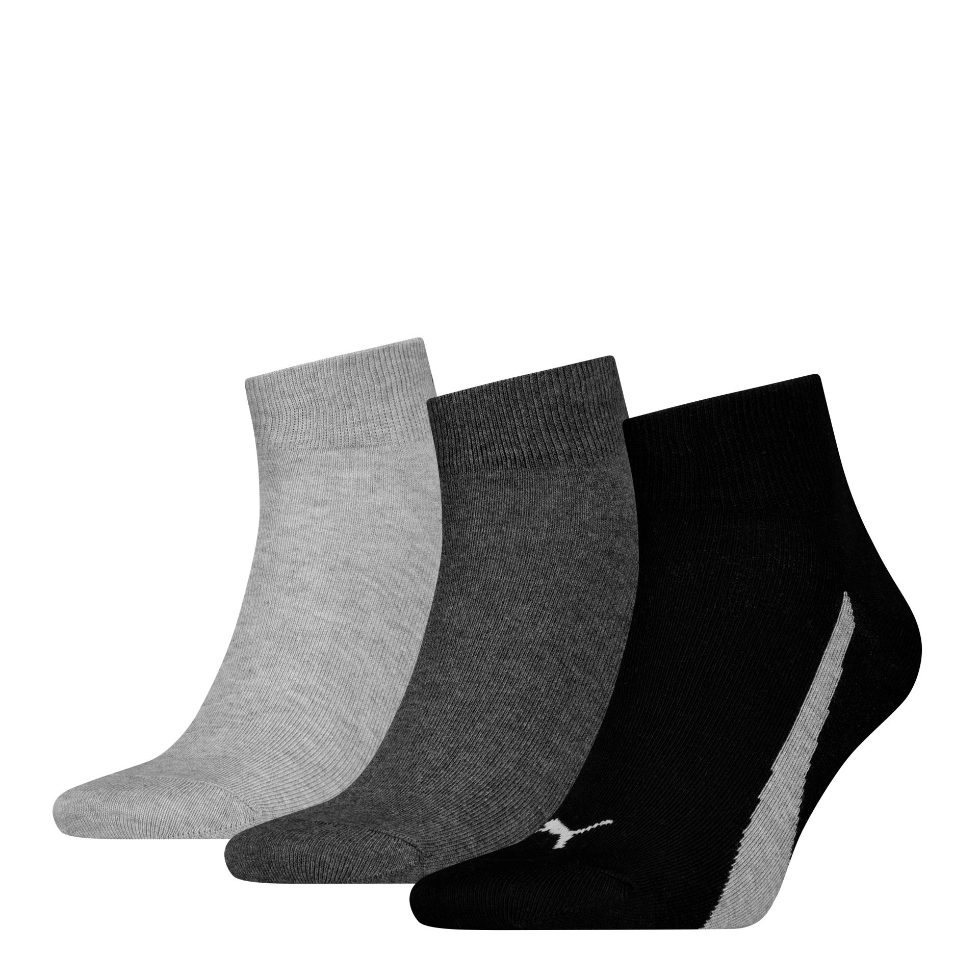 PUMA Kurzsocken »PUMA UNISEX LIFESTYLE QUARTER 3P«, (3 Paar, 3 Paar), mit kurzem geripptem Schaft von PUMA
