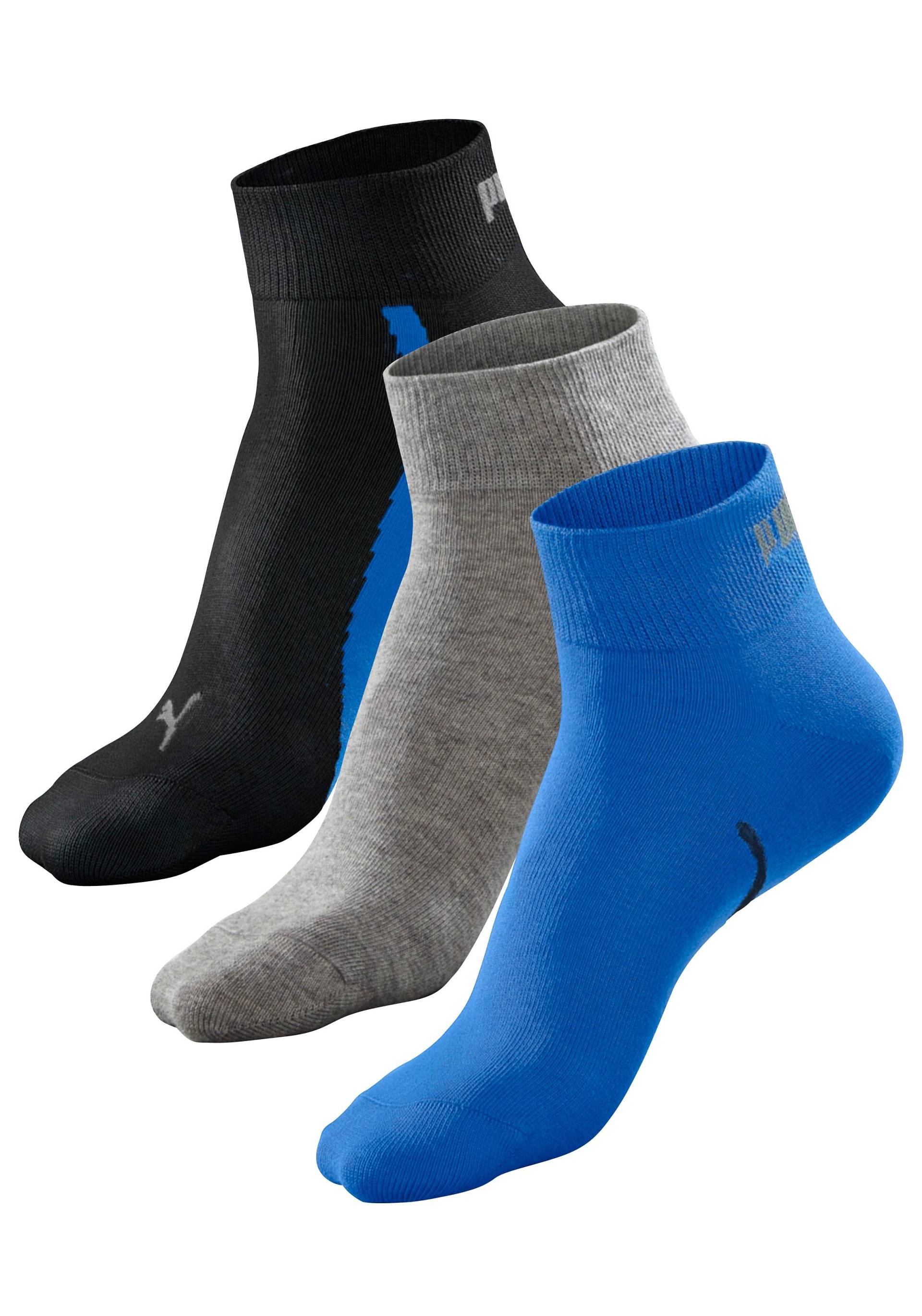 PUMA Kurzsocken »PUMA UNISEX LIFESTYLE QUARTER 3P«, (3 Paar, 3 Paar), mit kurzem geripptem Schaft von PUMA