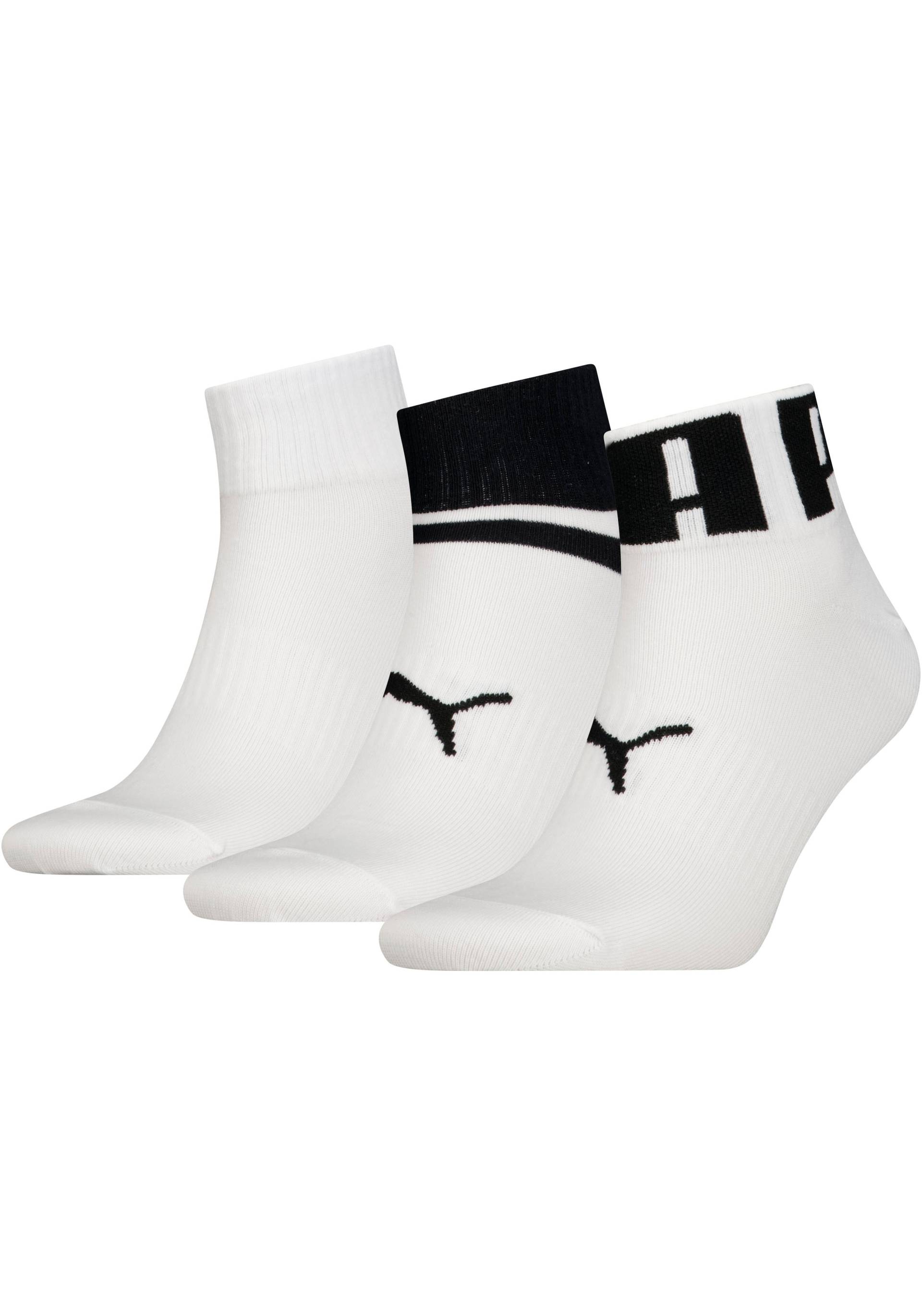 PUMA Kurzsocken »Unisex PUMA UNISEX BIG LOGO QUARTER«, (Packung, 3 Paar) von PUMA