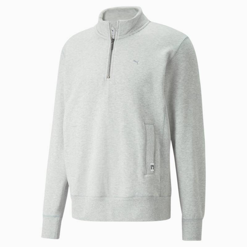 PUMA MMQ Pullover mit Stehkragen Für Herren | Mit Heide | Grau | Größe: XXL von PUMA