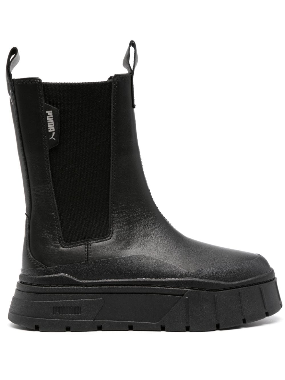 PUMA Mayze Stack 50mm leather Chelsea boots - Black von PUMA