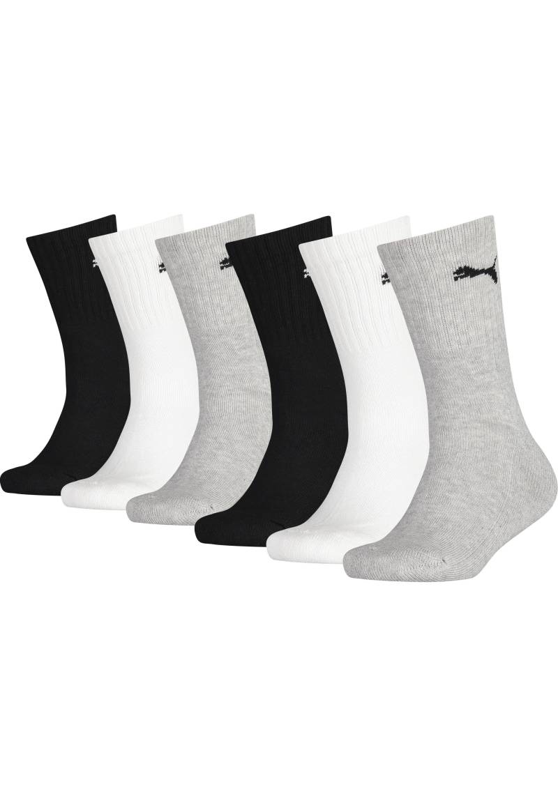 PUMA Socken »PUMA JUNIOR CREW SOCK 6P ECOM«, (6 Paar, 6 Paar), gepolsterte Sohle für zusätzlichen Komfort von PUMA