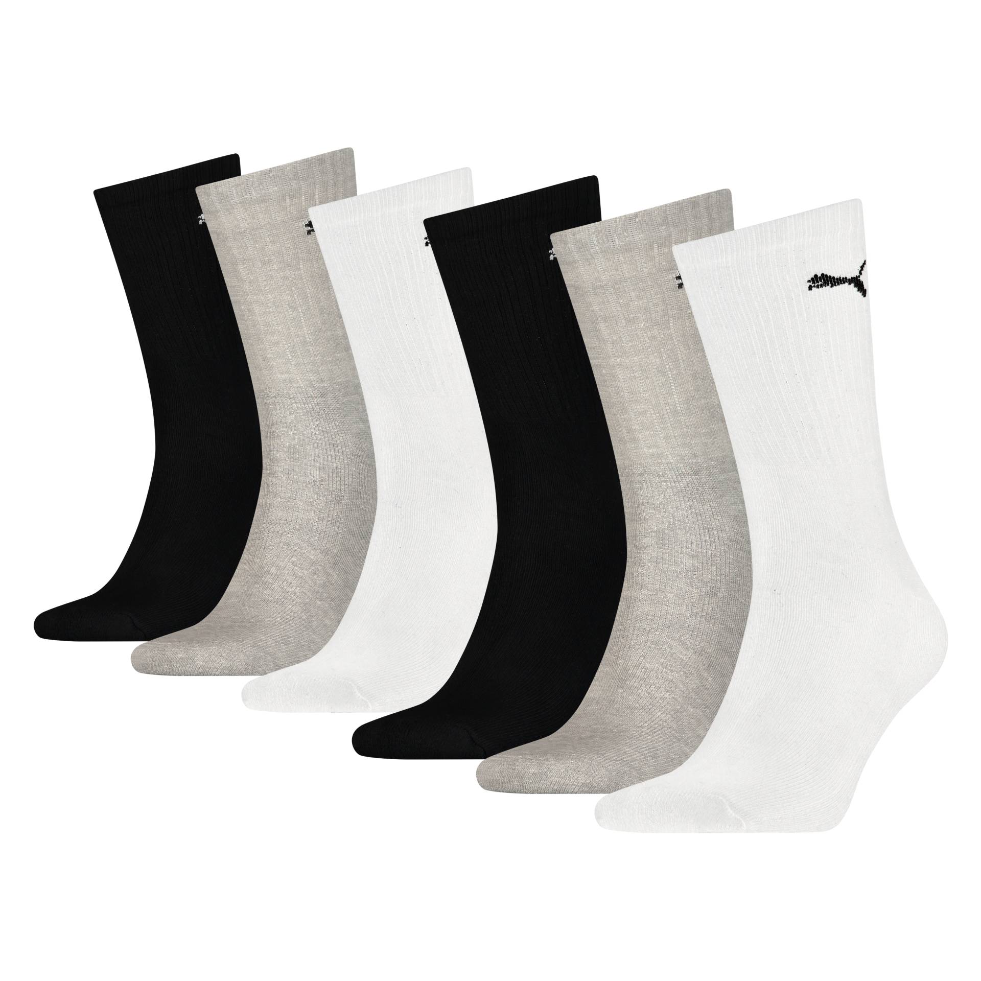 PUMA Socken »PUMA UNISEX CREW SOCK 6P ECOM«, (6 Paar), Flache Zehennaht von PUMA