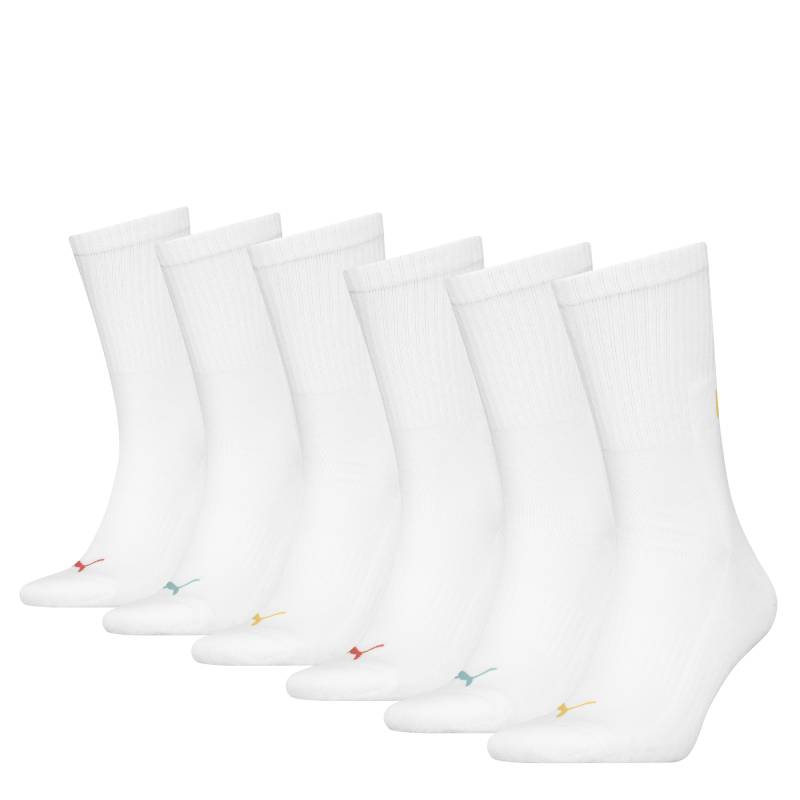 PUMA Socken »PUMA UNISEX CUSHIONED NEXT CREW 6P ECOM«, (6 Paar), mit Logoschriftzug an der Rückseite von PUMA
