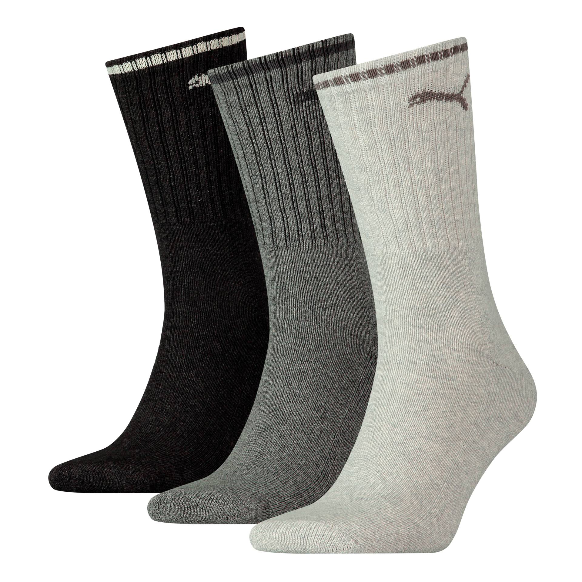 PUMA Socken »PUMA UNISEX STRIPED CREW SOCK 3P«, (3 Paar), Mit flacher Zehennaht von PUMA