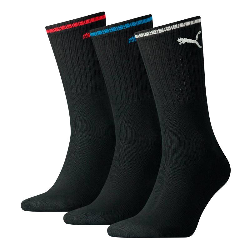 PUMA Socken »PUMA UNISEX STRIPED CREW SOCK 3P«, (3 Paar), Mit flacher Zehennaht von PUMA