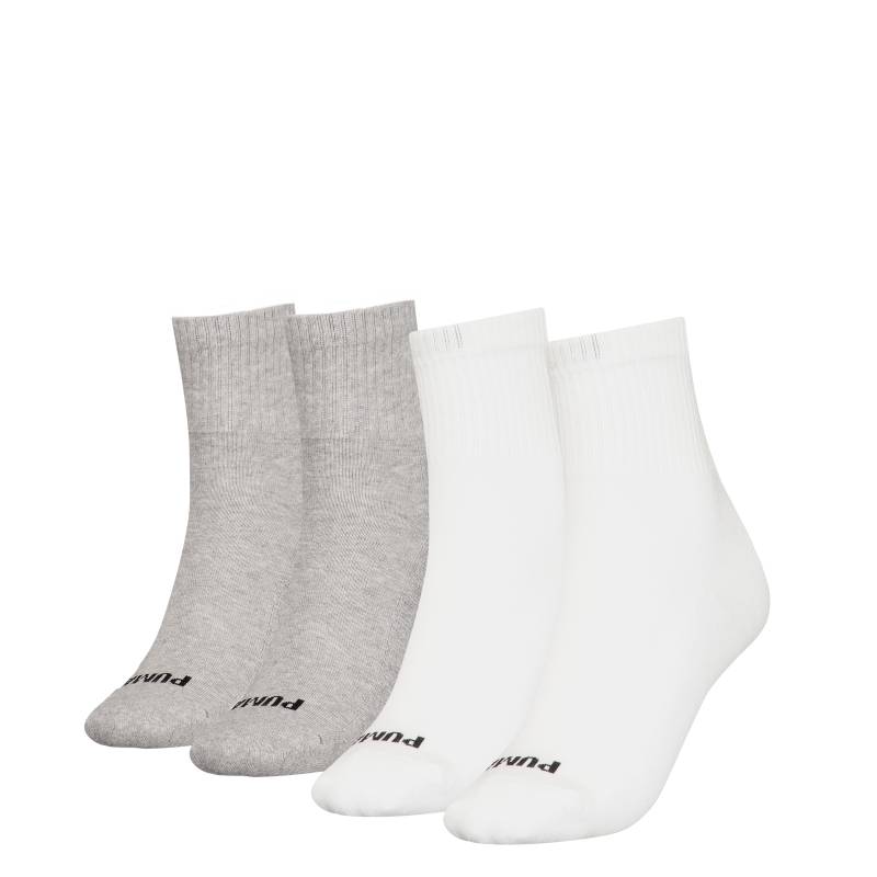 PUMA Socken »PUMA WOMEN HEART LOGO SHORT CREW 4P ECOM«, (4 Paar, 4 Paar), mit buntem Schaftdetail von PUMA