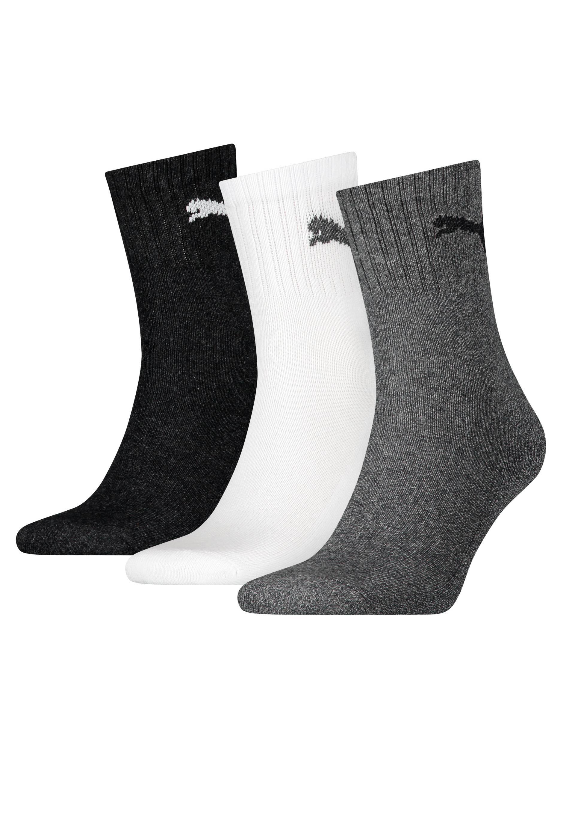PUMA Sportsocken »short crew«, (3 Paar), gepolsterte Frottee-Sohle, atmungsaktiv von PUMA