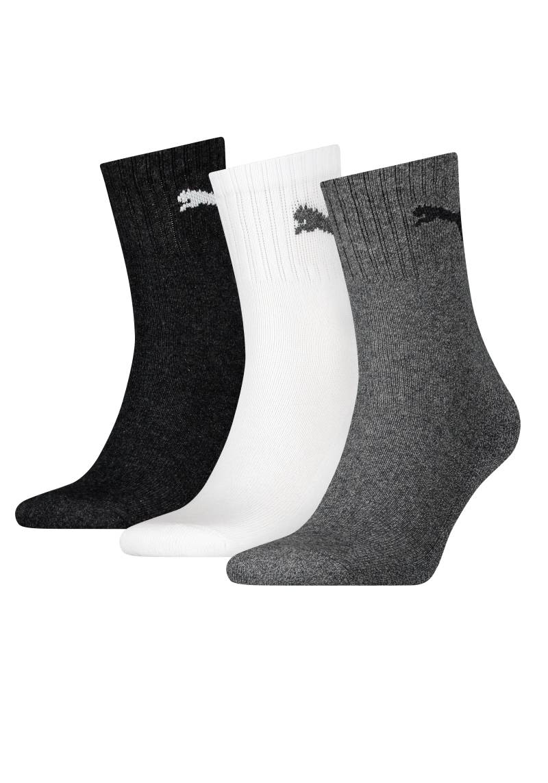 PUMA Sportsocken »short crew«, (3 Paar), gepolsterte Frottee-Sohle, atmungsaktiv von PUMA