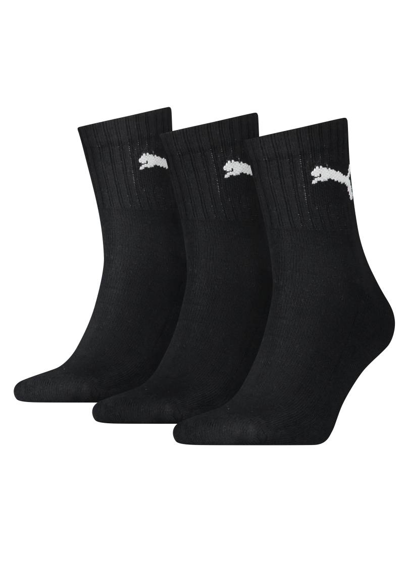 PUMA Sportsocken »short crew«, (3 Paar), gepolsterte Frottee-Sohle, atmungsaktiv von PUMA