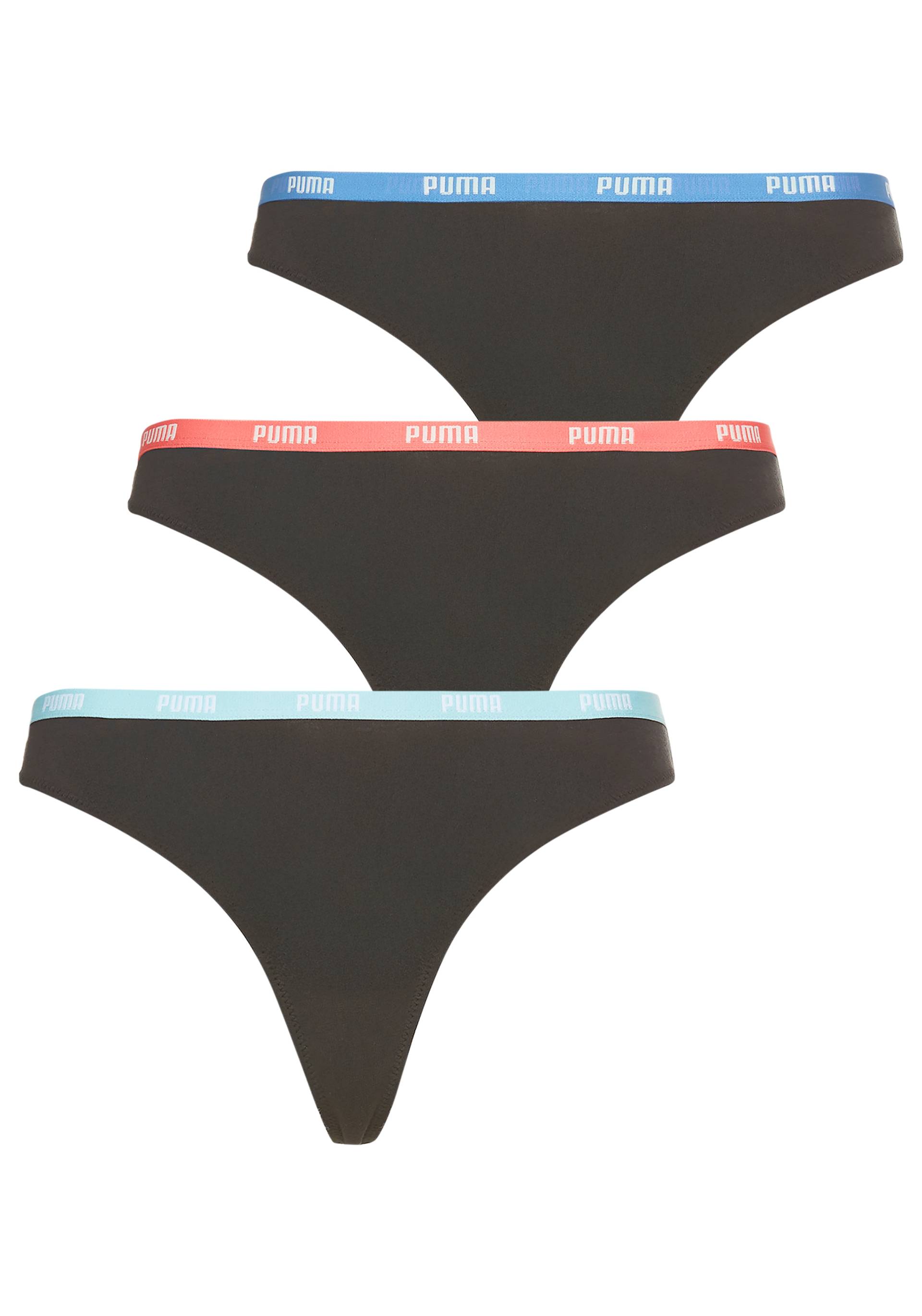 PUMA Stringtanga, (3er-Pack), mit farbigem Logobund von PUMA
