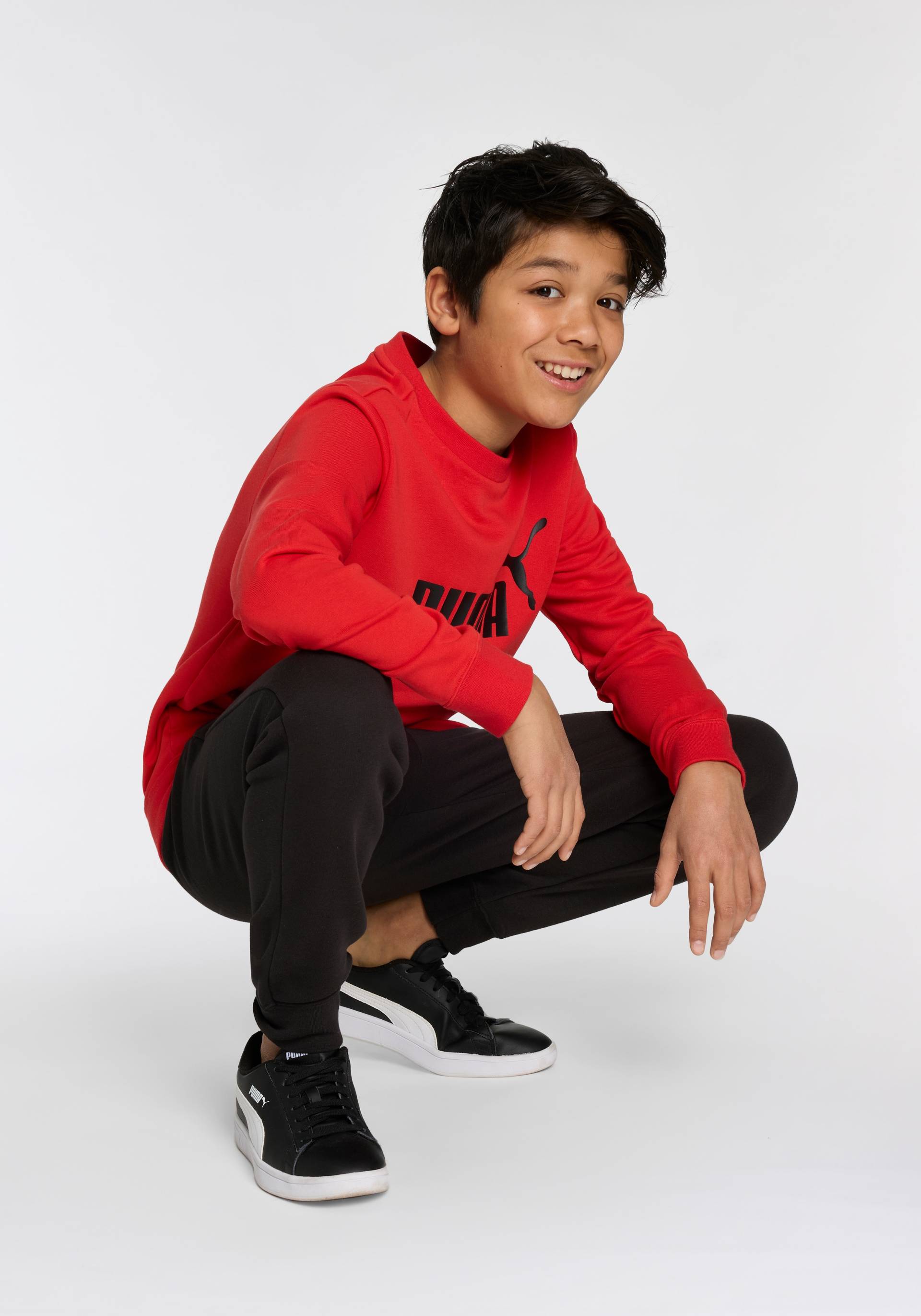 PUMA Trainingsanzug »ESS NO.1 LOGO CREW SWEAT SUIT TR B«, (2 tlg.), für Kinder, weiche Sweatware von PUMA