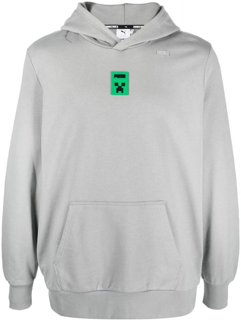 PUMA logo-patch detail hoodie - Grey von PUMA