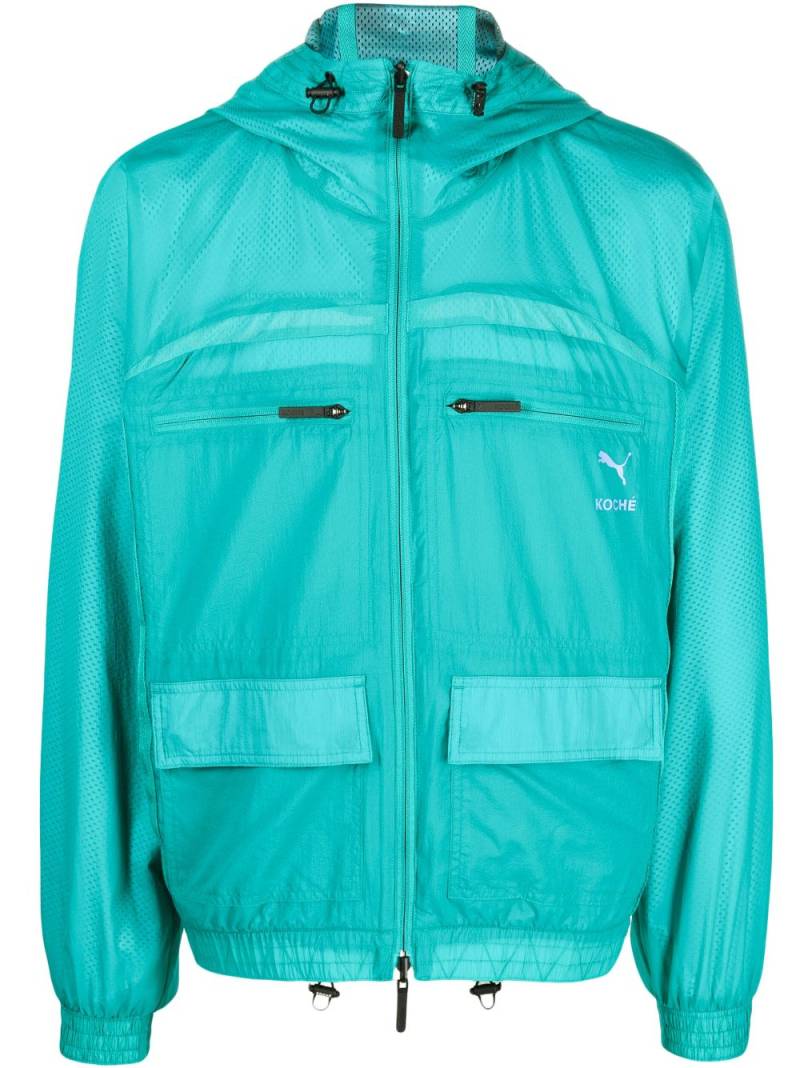 PUMA x Koché reversible zip-up hooded jacket - Blue von PUMA
