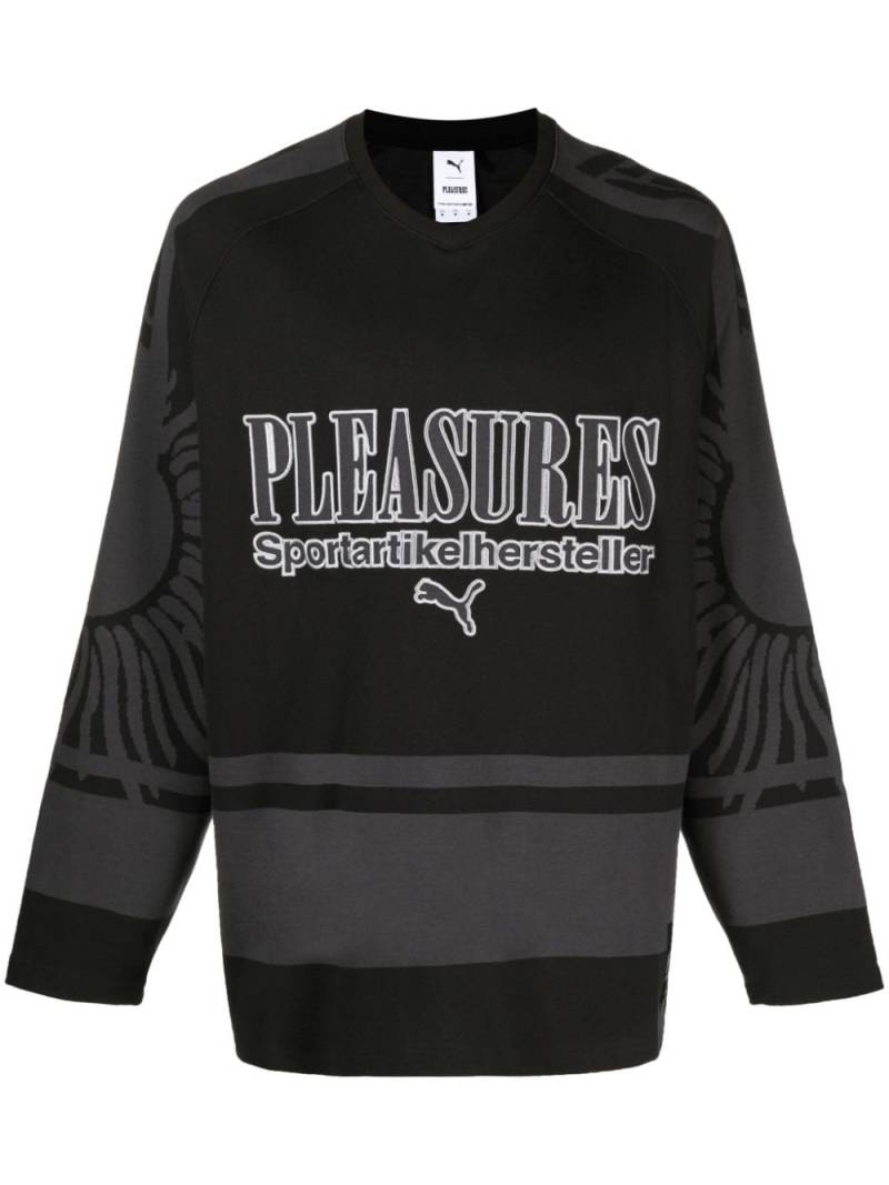 PUMA x PLEASURES cotton hockey jersey - Black von PUMA