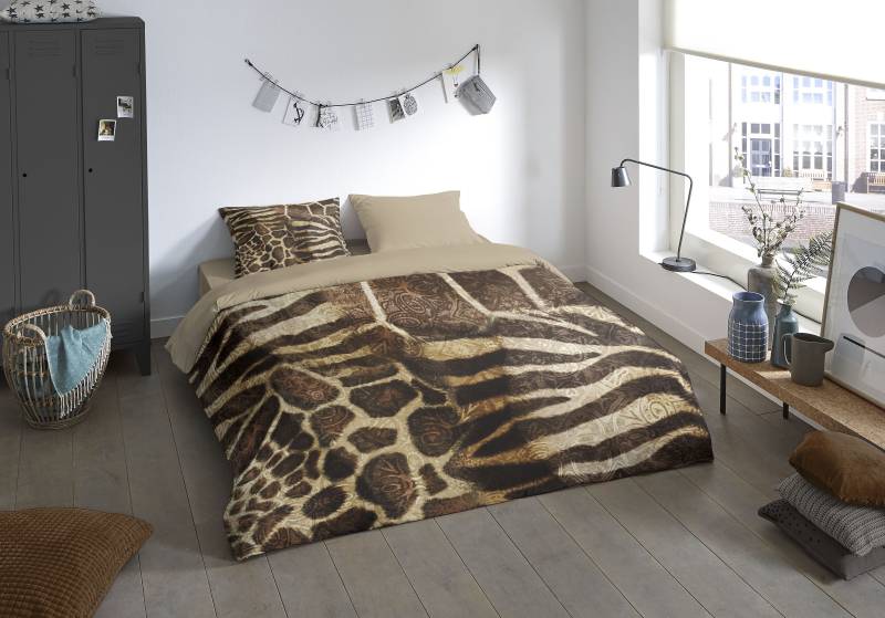 PURE luxury collection Wendebettwäsche »Kinga«, Mikrofaser, 135x200, Pflegeleicht, Reissverschluss, Wendeoptik, Tier von PURE luxury collection