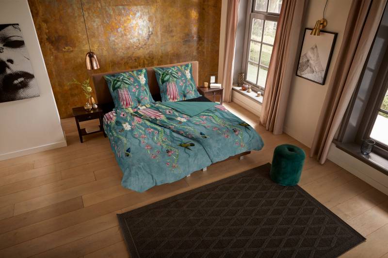 PURE luxury collection Wendebettwäsche »Mista«, Mikrofaser, 135x200, Pflegeleicht, Reissverschluss, Wendeoptik, Blumen von PURE luxury collection