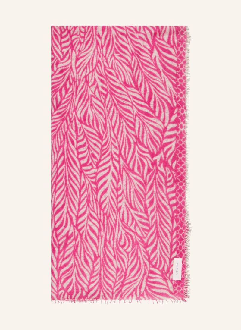 Purschoen Cashmere-Schal Leafgarden pink von PURSCHOEN