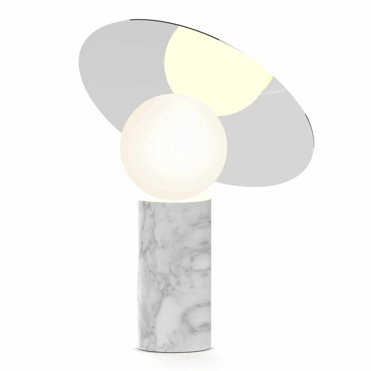 Bola Table Tischleuchte, Farbe white/chrome Bola Table Tischleuchte, Farbe white/chrome von Pablo Design