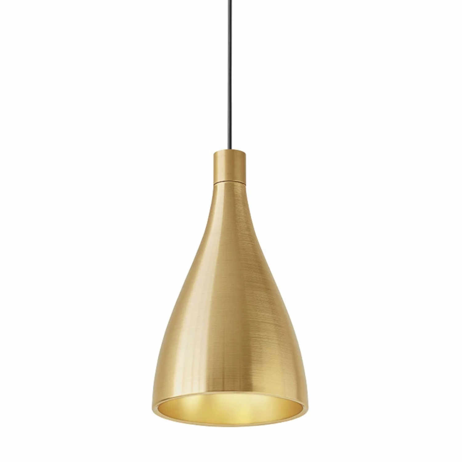 Swell Single Narrow Hängeleuchte, Farbe brass/brass Swell Single Narrow Hängeleuchte, Farbe brass/brass von Pablo Design