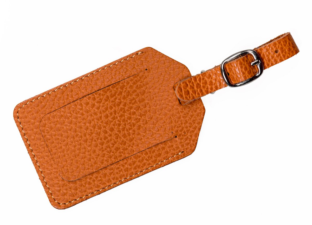 Adresshalter Leder Orange von Pack Easy