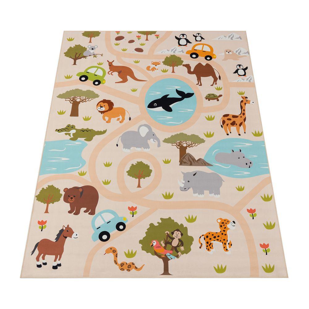 1a Kinderzimmerteppich Mit Tieren Unisex  120X160CM von Paco Home