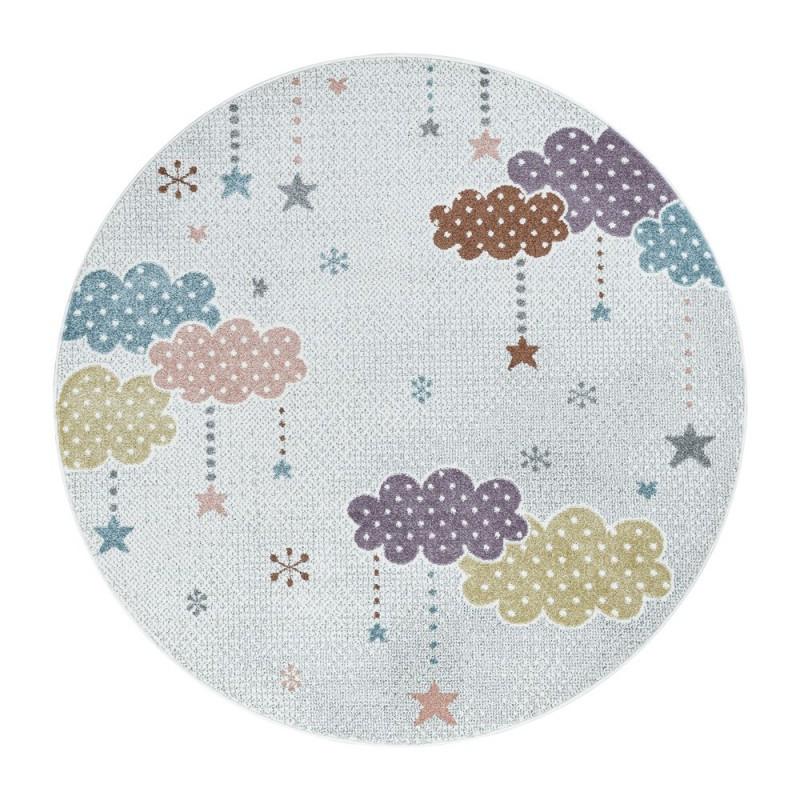 Kinderteppich Wolken Sterne Weich Unisex  140x200 cm von Paco Home