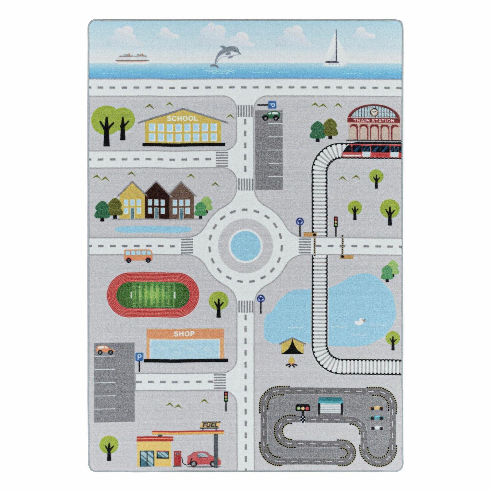 Kinderteppich Spielteppich Strassen Motiv Unisex  80X120CM von Paco Home