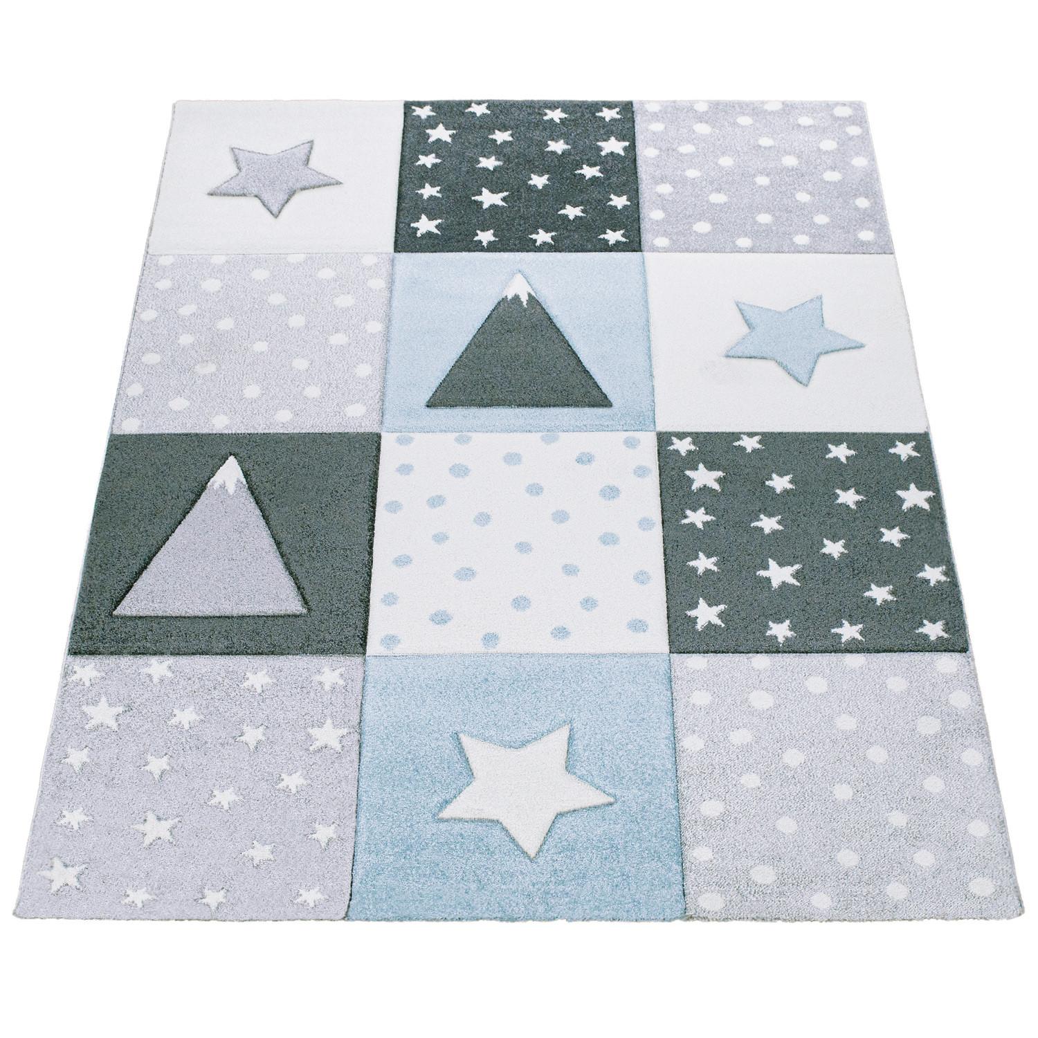 Kinderteppich Sterne Punkte Berge Motiv Unisex  120X170CM von Paco Home