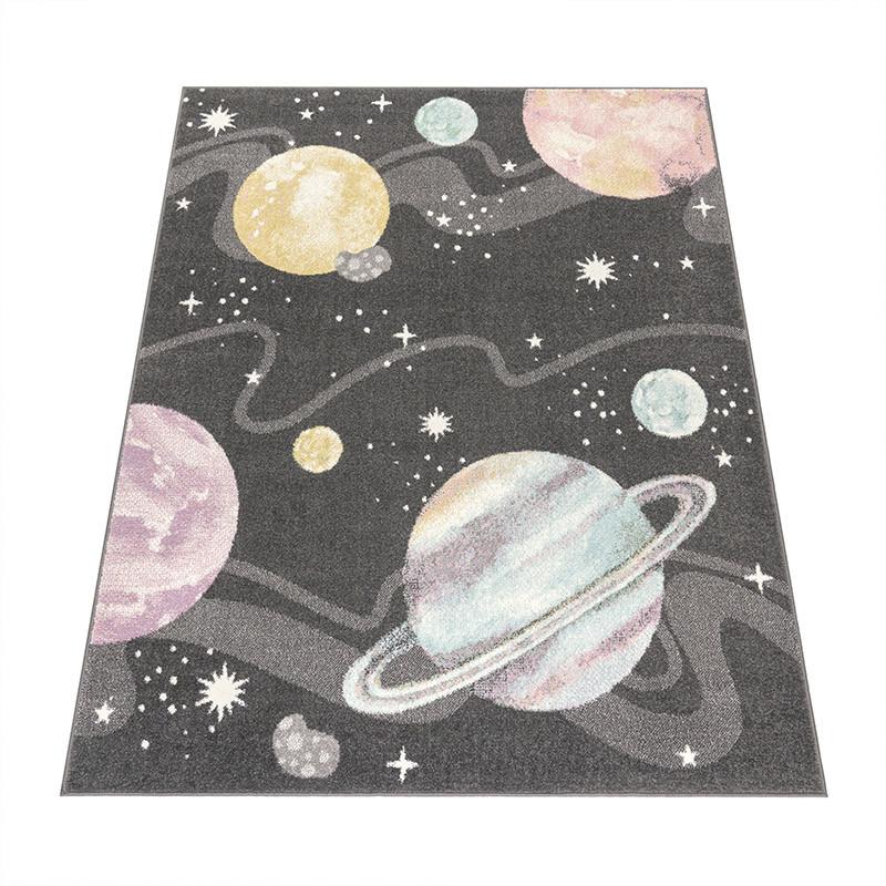 Kinderteppich Weltall Universum Antrazith Unisex  160X220CM von Paco Home