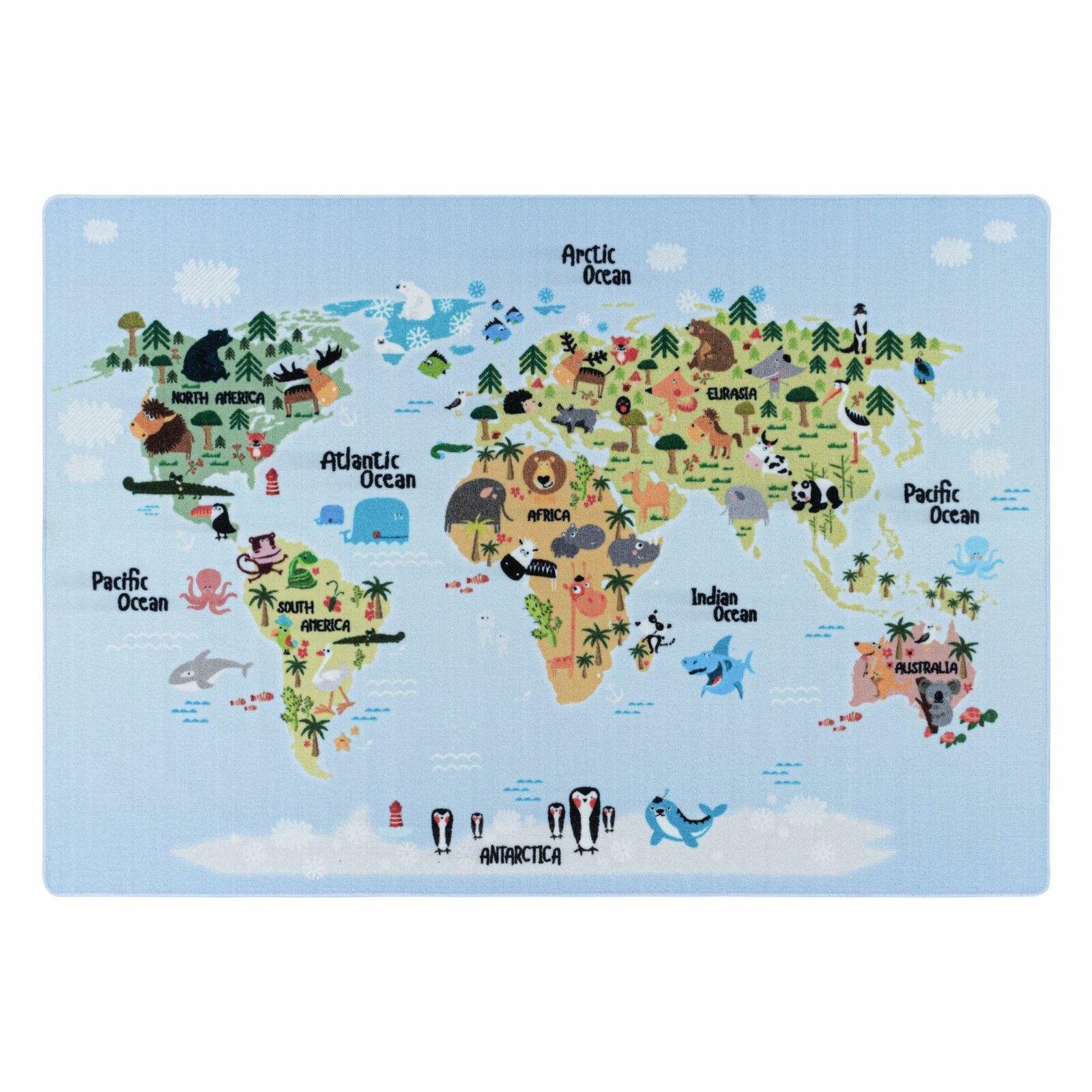 Kinderteppich Weltkarte Mape Unisex  140x200 cm von Paco Home
