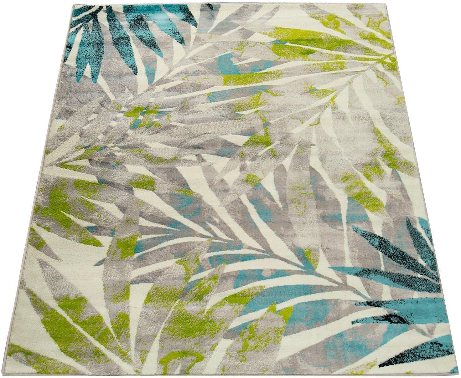Paco Home Teppich »Metro 162«, rechteckig, 12 mm Höhe, Kurzflor, Motiv Blätter, ideal im Wohnzimmer & Schlafzimmer Paco Home Teppich »Metro 162«, rechteckig, 12 mm Höhe, Kurzflor, Motiv Blätter, ideal im Wohnzimmer & Schlafzimmer von PACO HOME