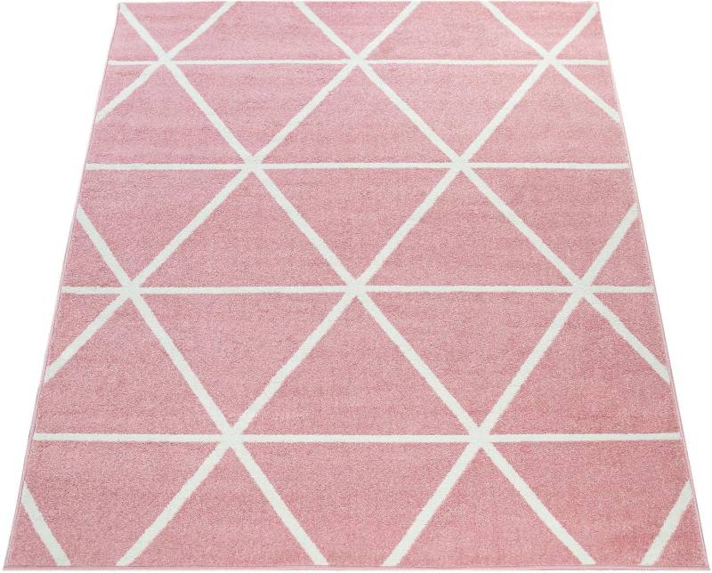 Paco Home Läufer »Stella 401«, rechteckig, 16 mm Höhe, Teppich, Pastellfarben, Rauten Design, Skandi Muster, Kurzflor von PACO HOME
