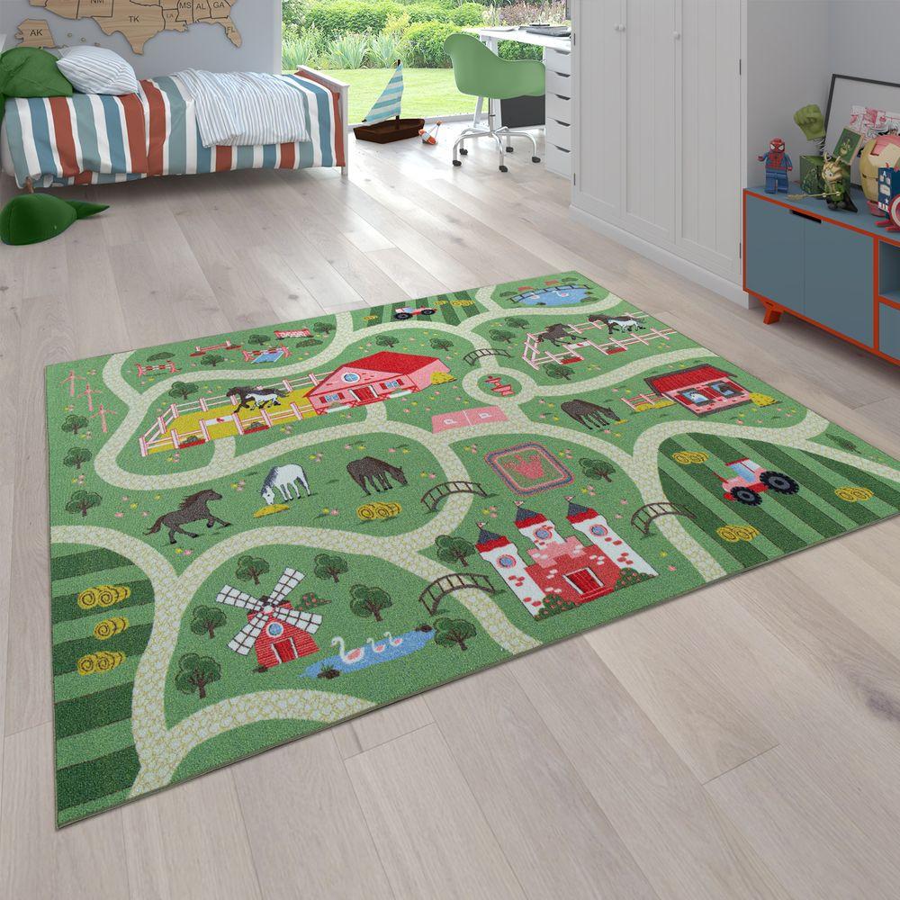 Spielteppich Straßen Motiv Pferde Unisex  140x200 cm von Paco Home